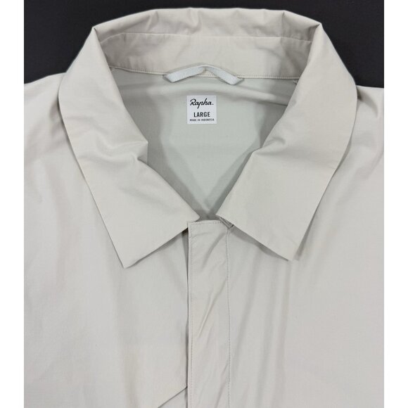 Rapha Mens Long Sleeve Tech Shirt Snap Cycling Commute Performance Sz Large - Picture 2 of 11